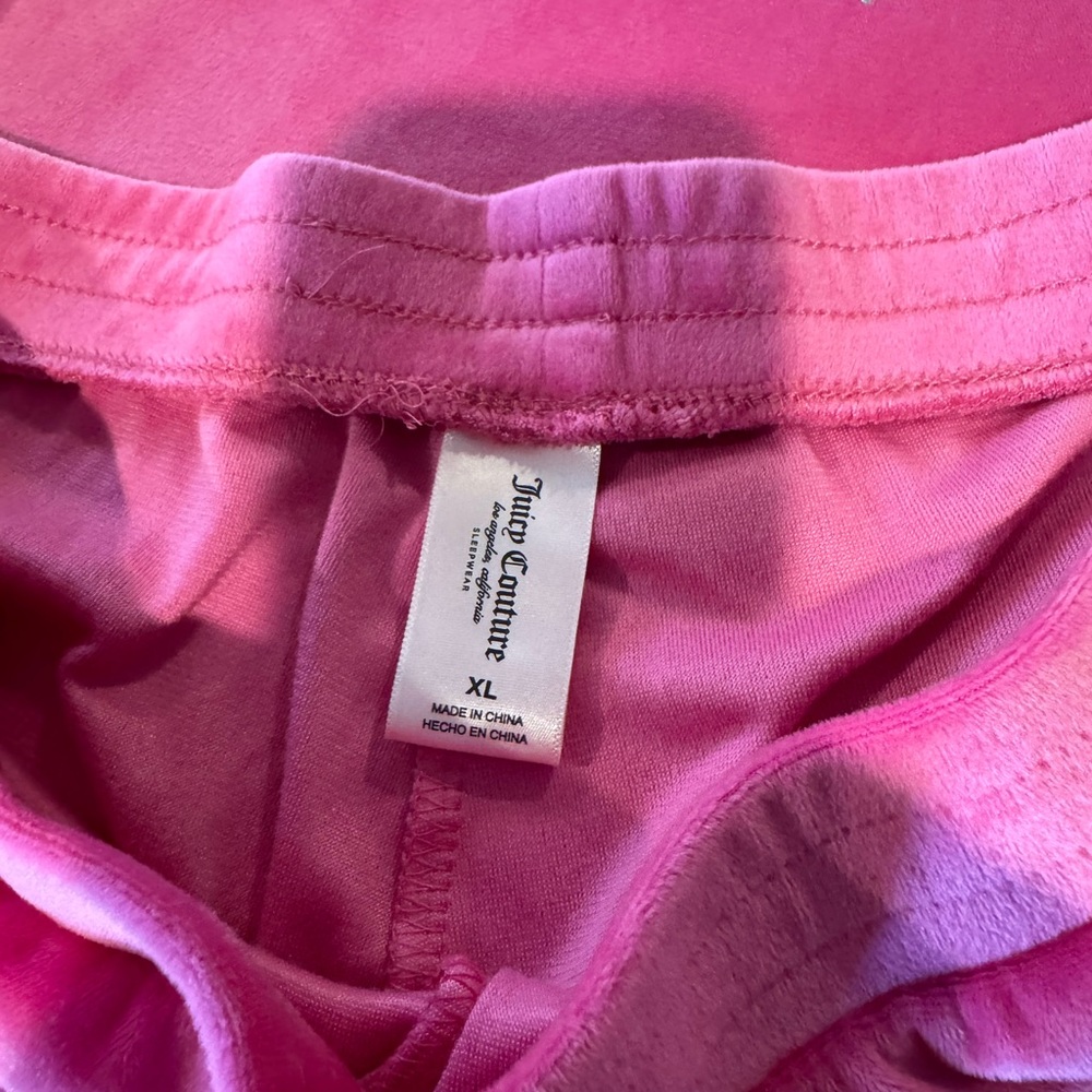 Juicy Couture Pink Velour Lounge Set Size XL - Picture 9 of 10